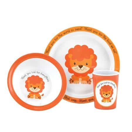 Baby Girl melamine dish set Lion